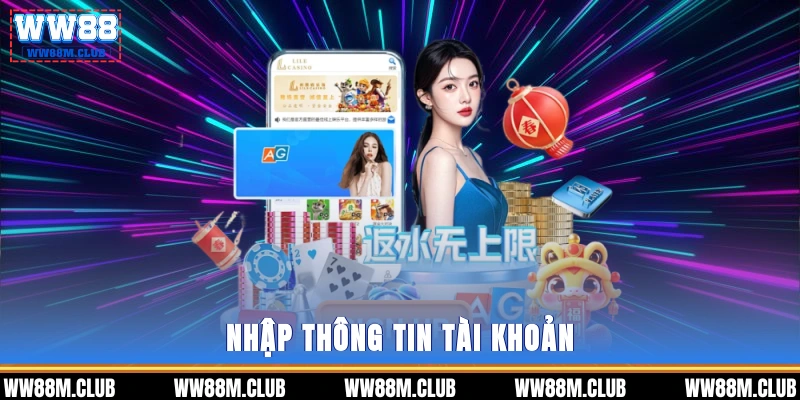 Nhập thông tin tài khoản